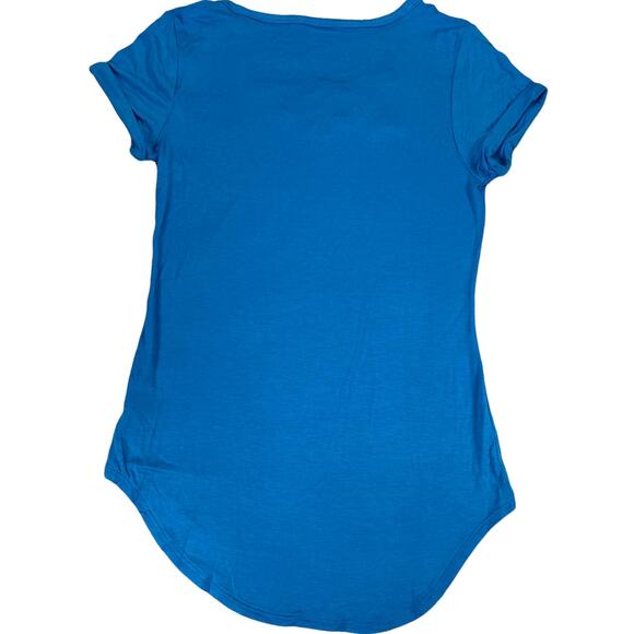 No Boundaries Blue Tee Shirt Top V-Neck Short Cuffed Sleeves JUNIORS S/CH (3-5) - Picture 2 of 12